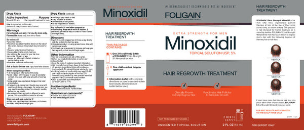 FOLIGAIN Minoxidil 5% Hair Regrowth Treatment For Men