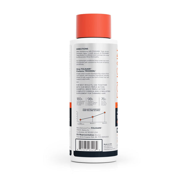 FOLIGAIN Triple Action Conditioner For Thinning Hair For Men with 2% Trioxidil 473ml