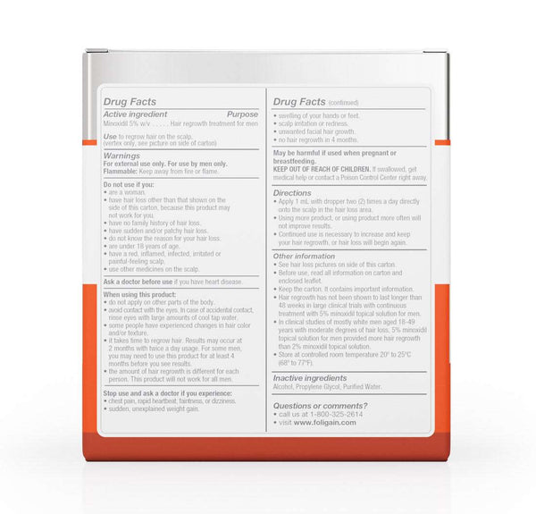 FOLIGAIN Minoxidil 5% Hair Regrowth Treatment For Men