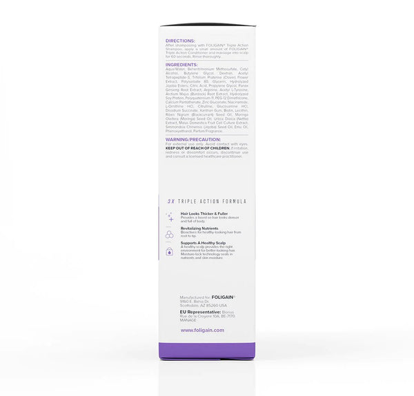 FOLIGAIN Triple Action Conditioner For Thinning Hair For Women with 2% Trioxidil